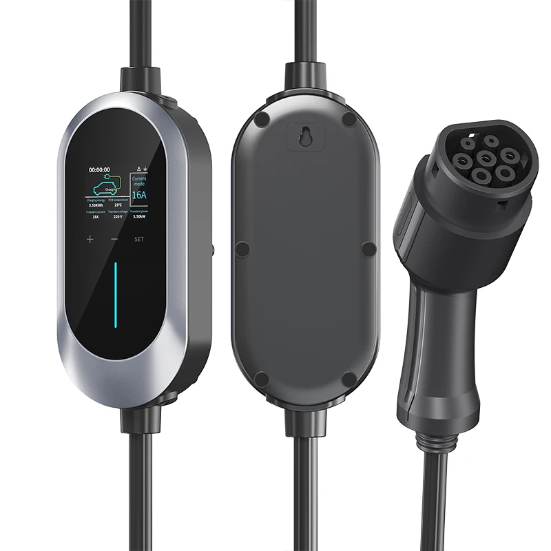 

14-50 Level 2 Portable EV Charger 32A with 25 FT Extension Cord & J1772 Cable Electric Car Charger 7KW Charging Station