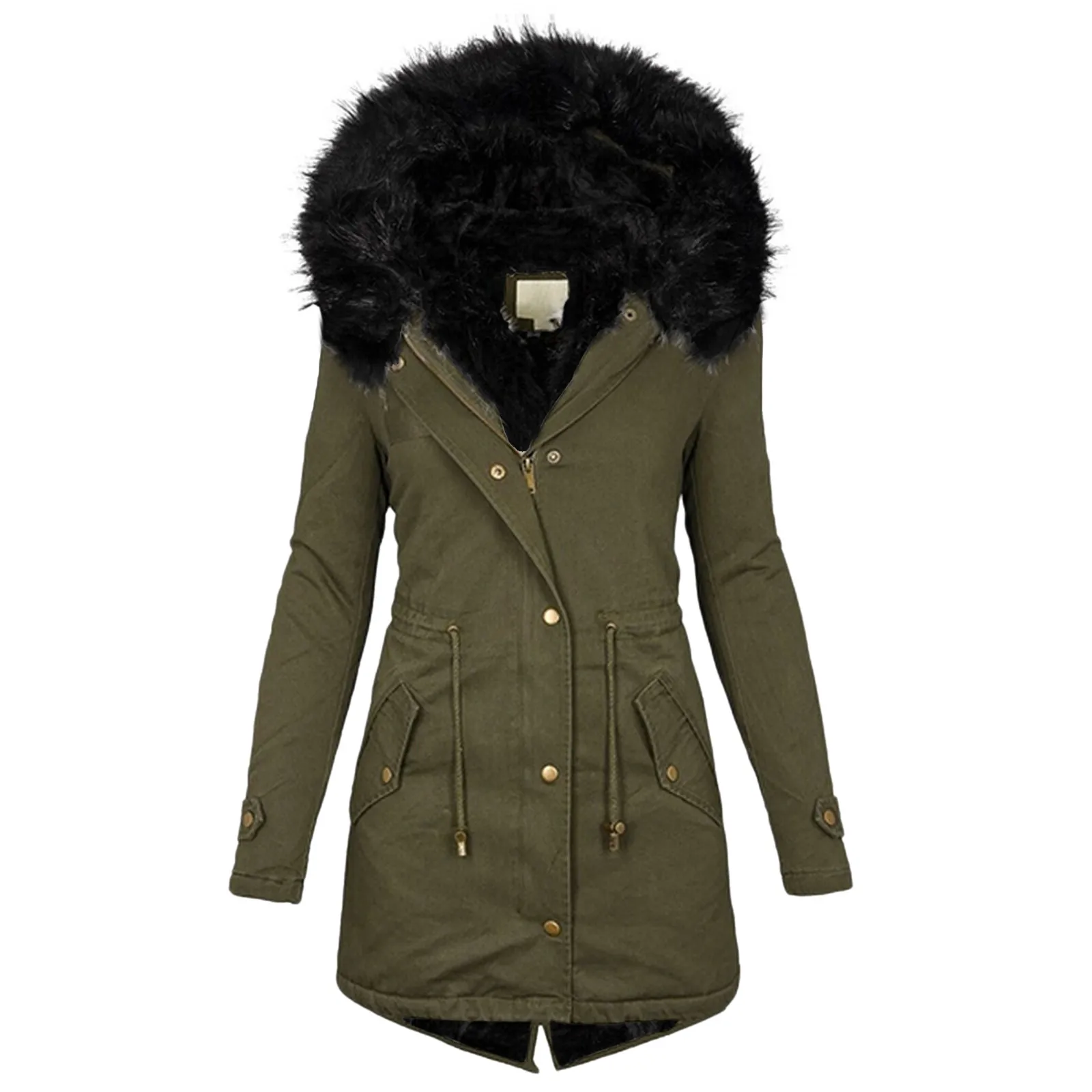 

Women's Thickened Overcoat Warm Trendy Winter Fleece Zip Womens Jacket Zip up Jacket Womens Casual Jackets
