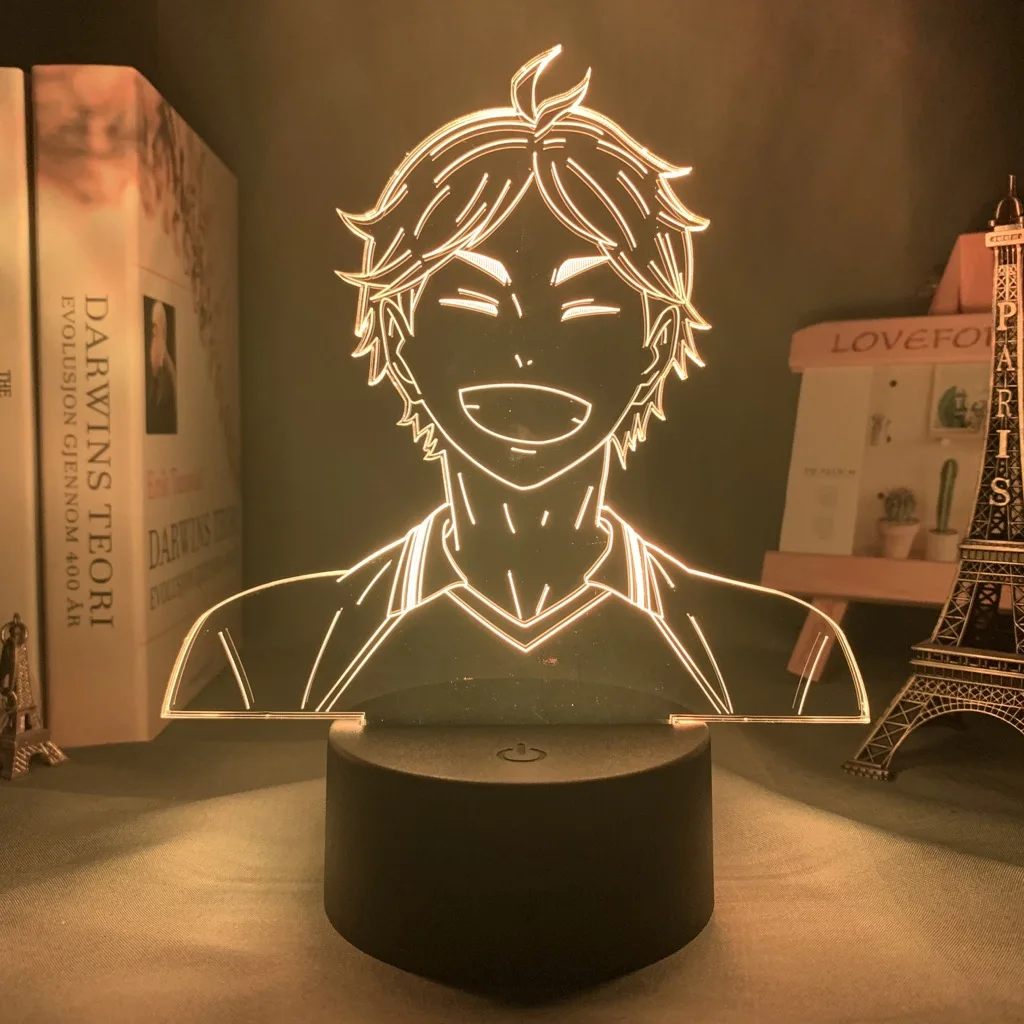

Manga Led Light Haikyuu Koshi Sugawara for Children Bedroom Decor Birthday Gift Color Changing Nightlight Anime 3d Lamp Haikyu
