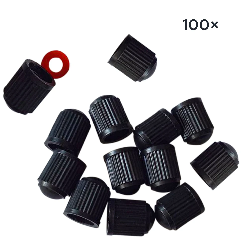 

100pcs Plastic Car Wheel Tire Valve Stem Caps Auto Wheel Caps On The Nipple Auto Exterior Parts for Car Bike Motorcycle Truck