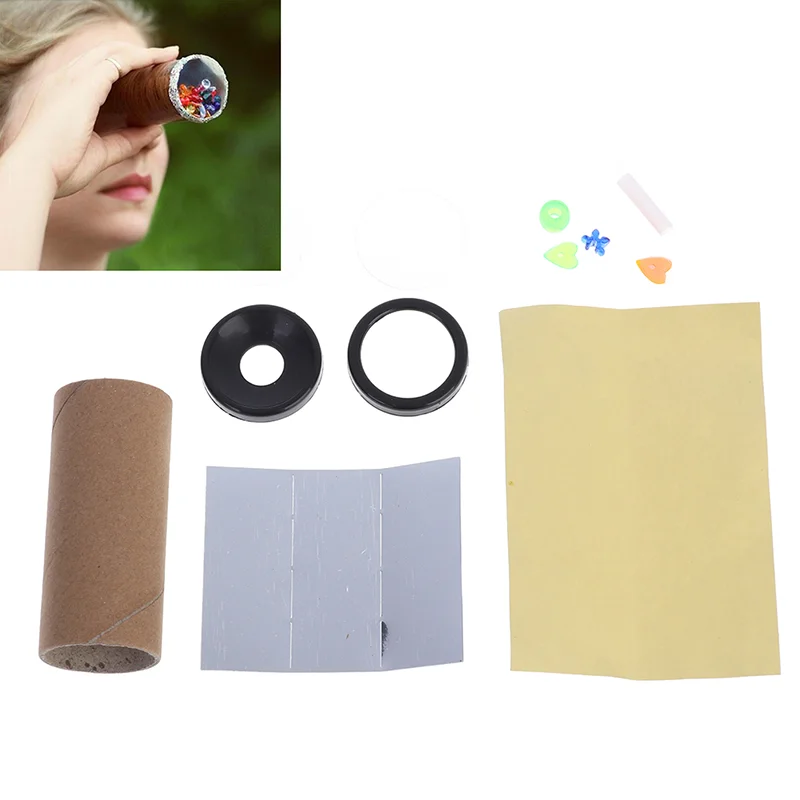 

2 набора «сделай сам», вращающийся материал для изготовления калейдоскопа ручной работы, сумки, наборы для детского сада, Игрушки для раннего развития