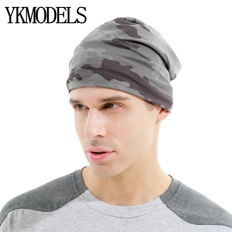 Summer Breathable Beanies Hat Bicycle Tennis Bike Fitness Stretch Running Hiking Cycling Riding Sports Anti-sweat Soft Cap Men