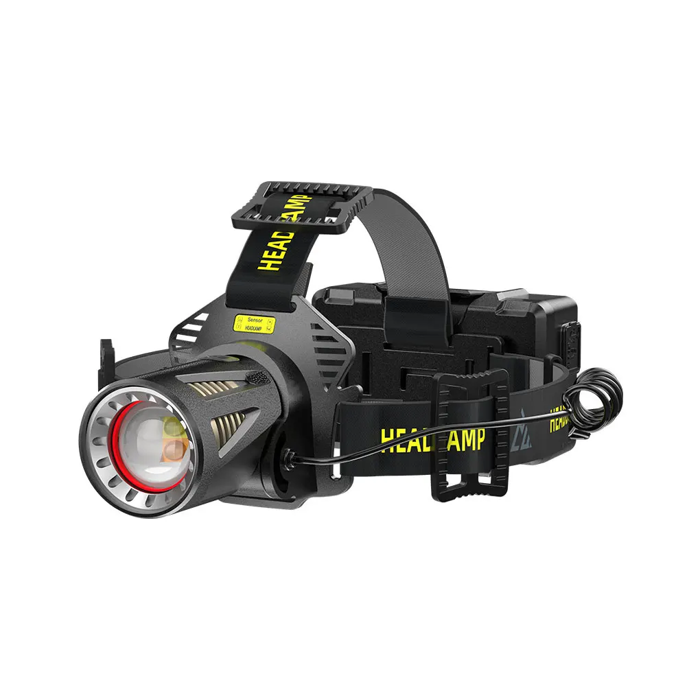 

Headlamp Headlight Lamp Fishing Rechargeable Sensor Brightness Light Lantern Running Climb Travel Mountaineering Single