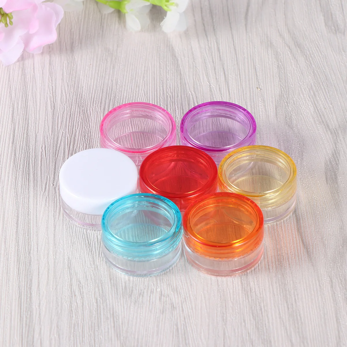 

50 Pcs Face Cream Container Empty Travel Bottles Small Plastic Jars Containers Facial Source Cosmetics