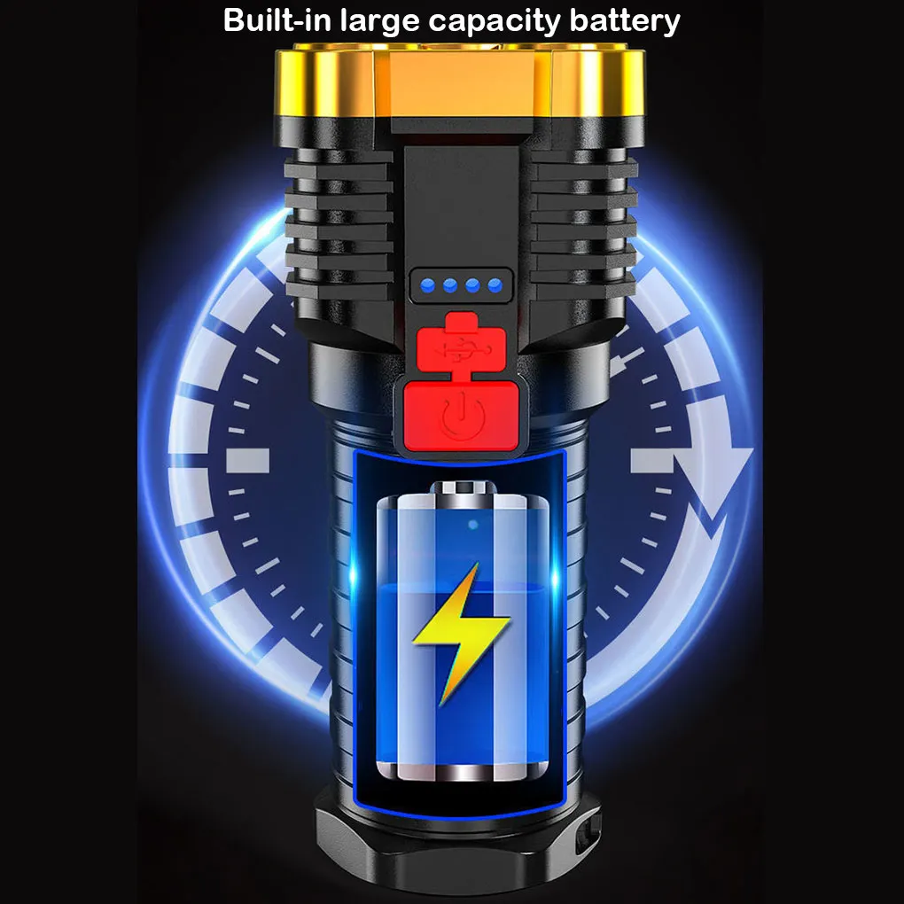 

Super Bright Flashlight Outdoor Multi-function Waterproof Torch Portable Spotlight Hand Lamp Household Camping
