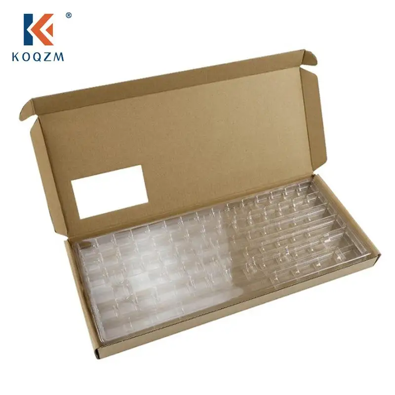 

2 Layers Keycaps Storage BOX Dustproof ABS Plastic Case Washable Clear Lid Compartment Keycaps Collection Keyboard Set Organizer