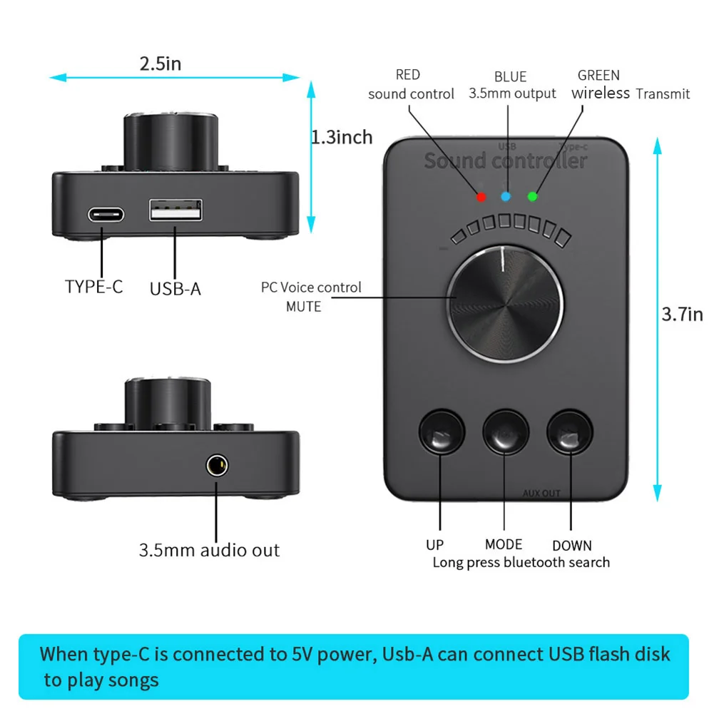 USB-регулятор громкости Bluetooth 5 1 3 режима регулировки | Электроника