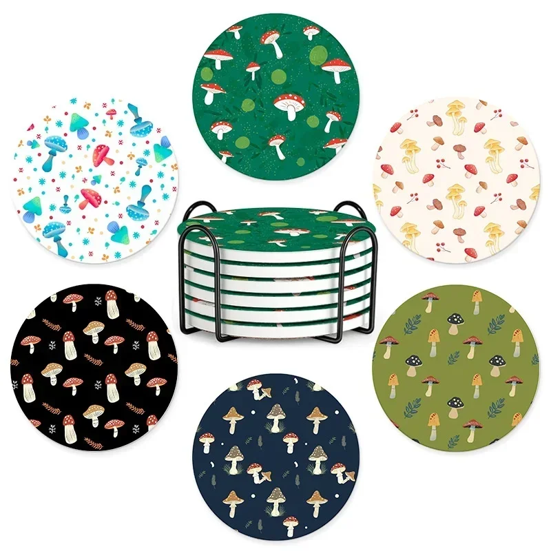 1 шт. керамические подставки с маленьким грибом теплоизоляционные и