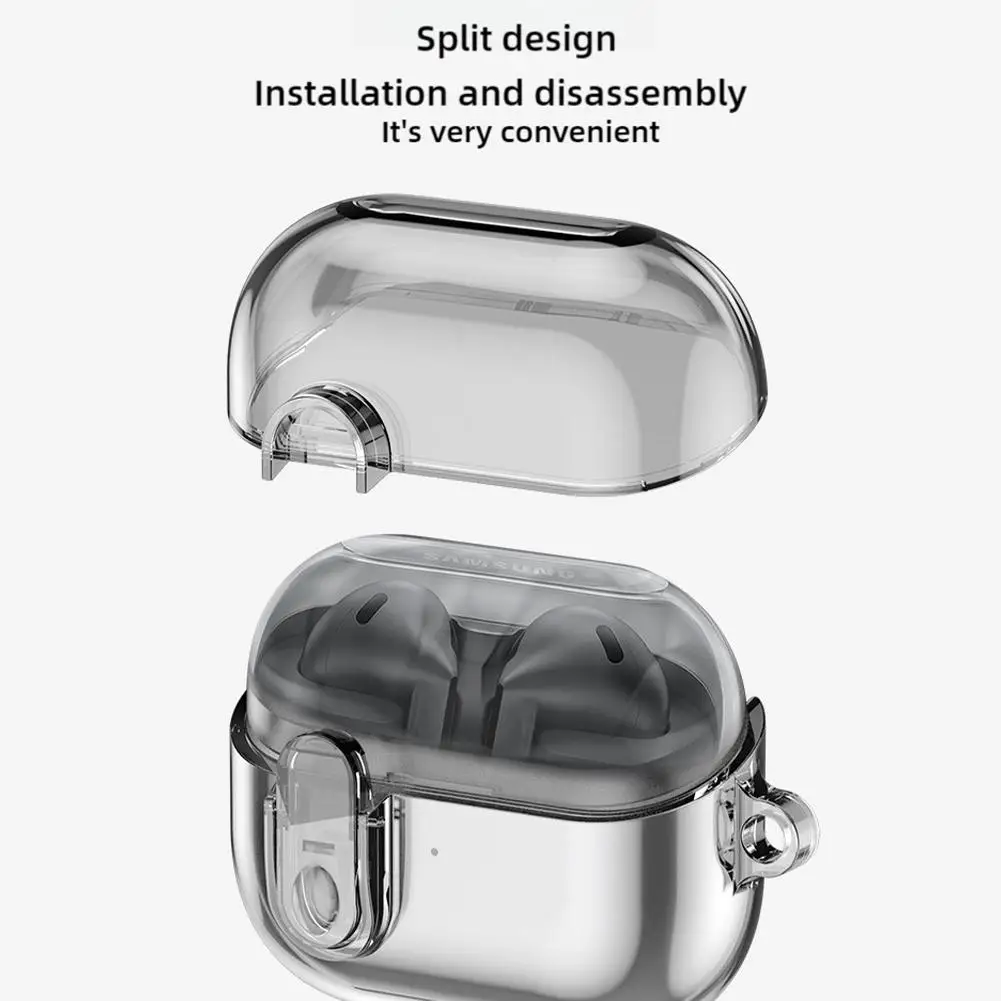 Прозрачный защитный чехол для Samsung Galaxy Buds 3 Pro с полным покрытием