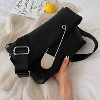 pu leather crossbody bags for women fashion flap handbag simple wide strap shoulder bag luxury female party clutch bag purse new