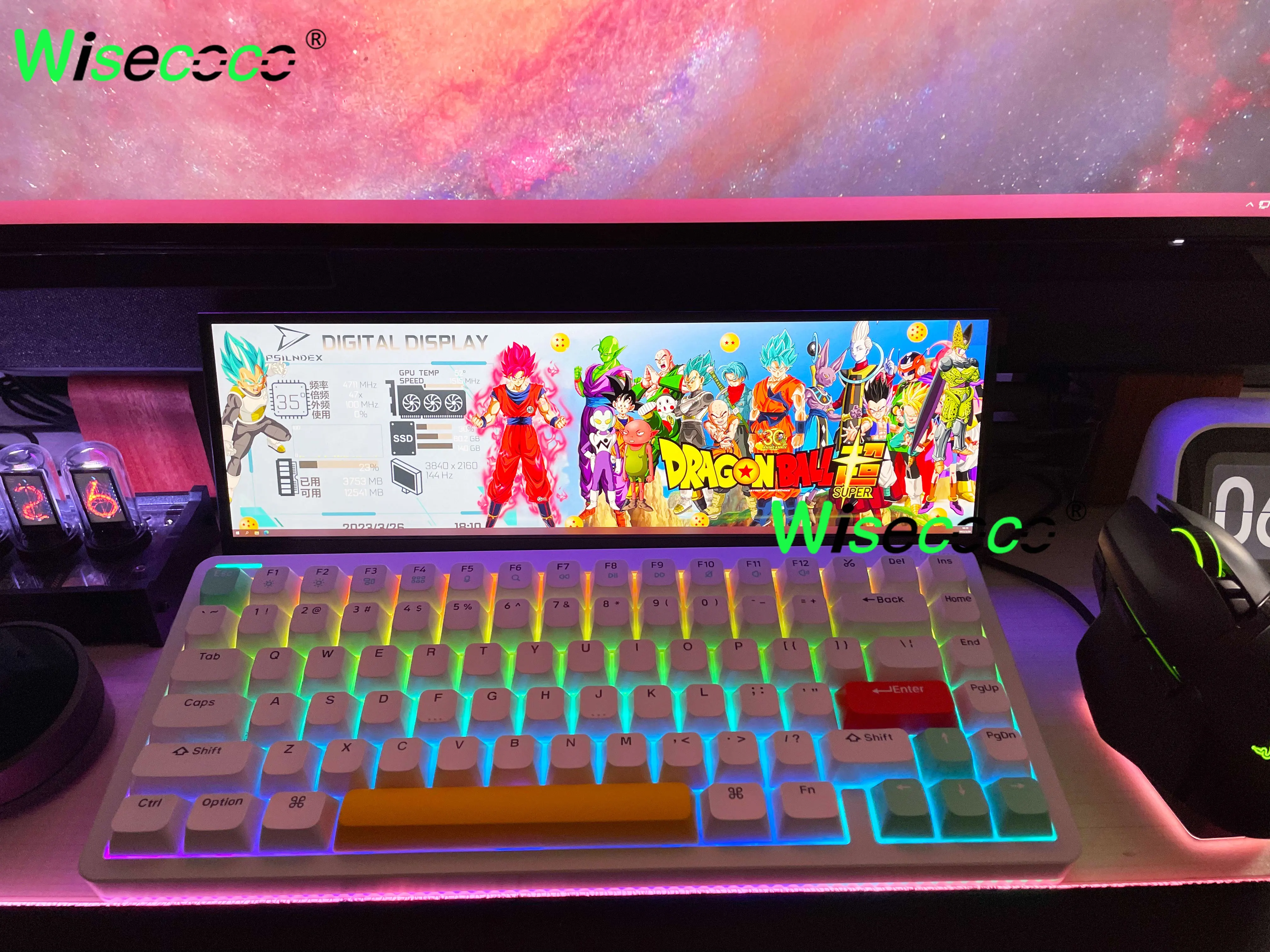 Фото Тянущийся ЖК-экран AIDA64 CPU GPU Monitor SSD ультратонкий портативный монитор вторичный монитор дисплей 7,9 