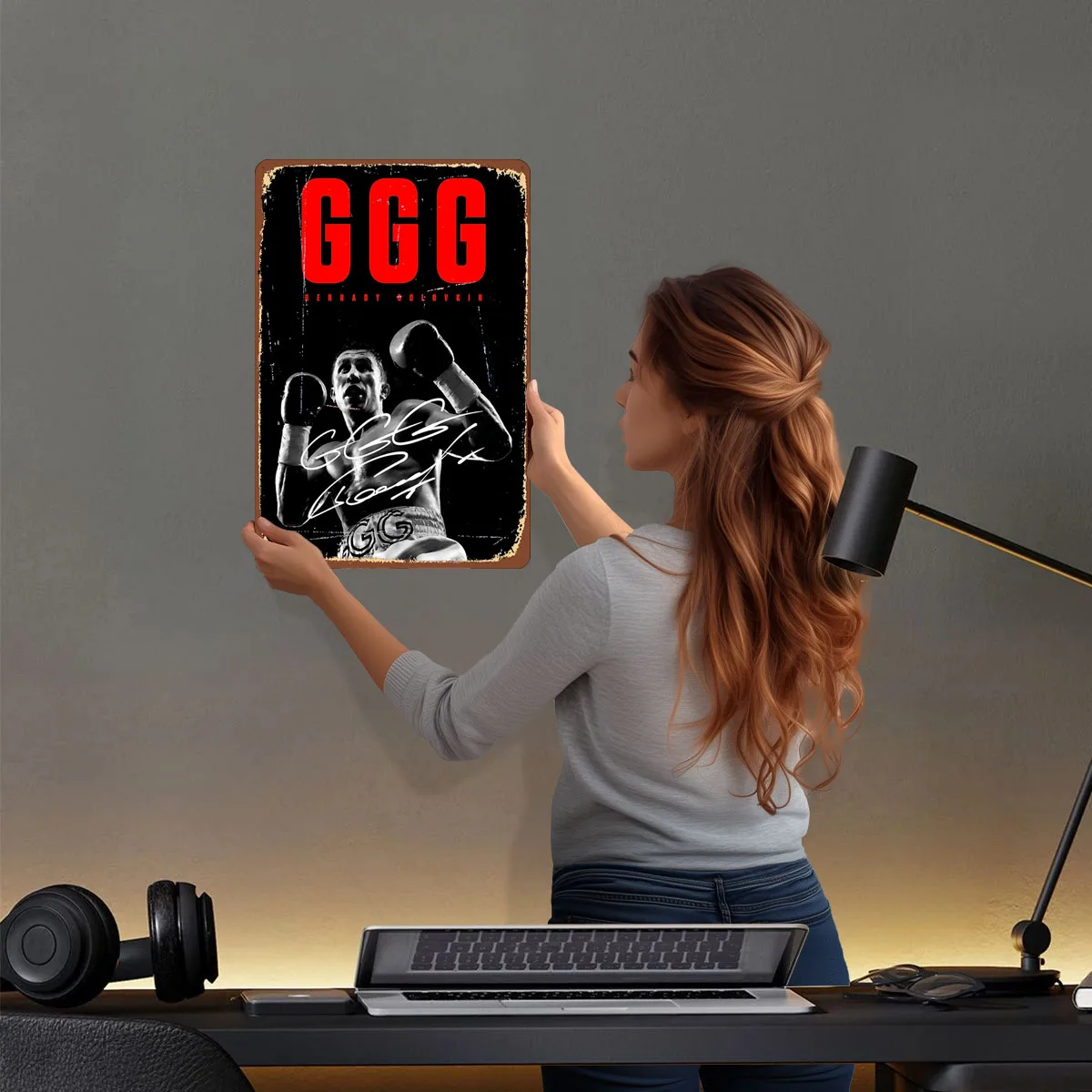 Gennady Golovkin Boxer Oster Boxing Металлические вывески Рещи для дизайна комнаты