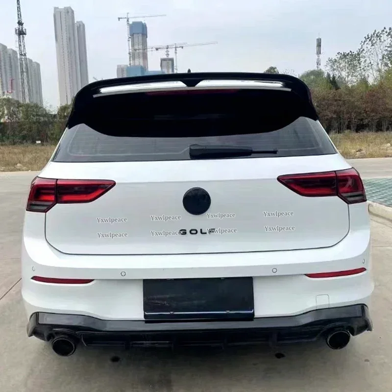 Фото Для VW Volkswagen GOLF 8 MK8 pro R-line GTI R 2020 - 2022 2023 Спойлер из АБС-пластика, карбонового цвета, задний спойлер на багажник автомобиля. №3