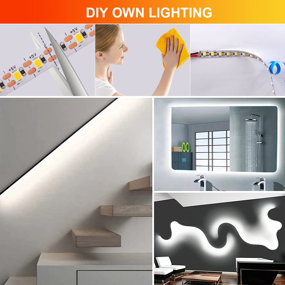 Гибкая светодиодная лента 3 мм 5 8 2835 120 светодиодов/м