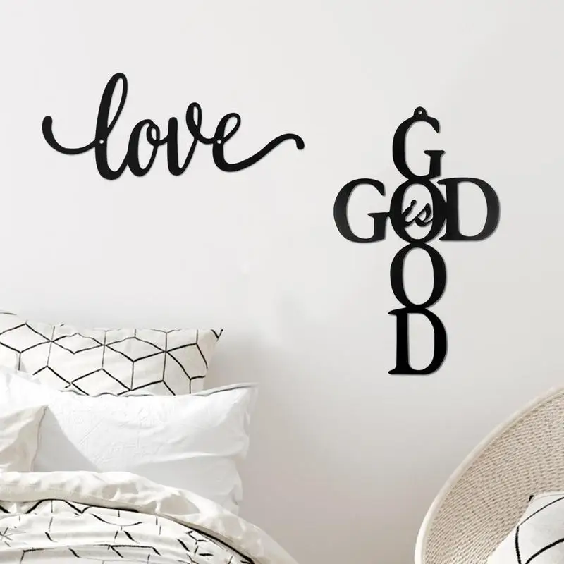 

God Is Good Metal Wall Sign God Is Good Black Cross Metal Wall Art Hanging Sign Nice Religious Decor Present For Home Wall