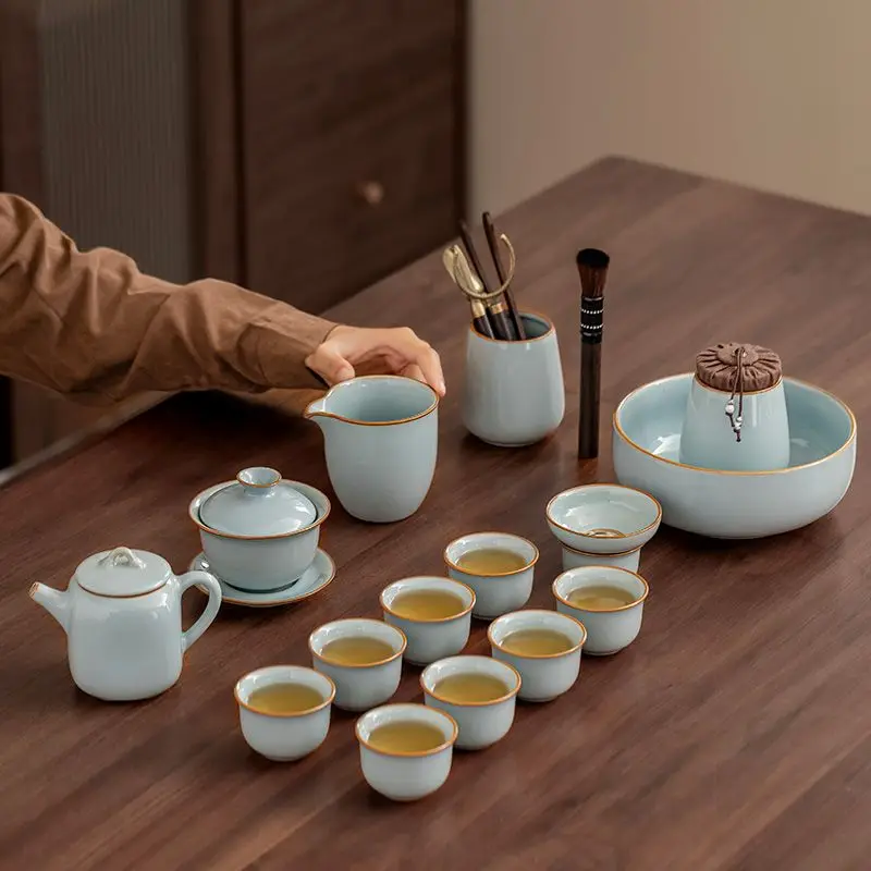 Керамический 2024 новый геоао официальный чайный сервиз в стиле кунг-фу полный