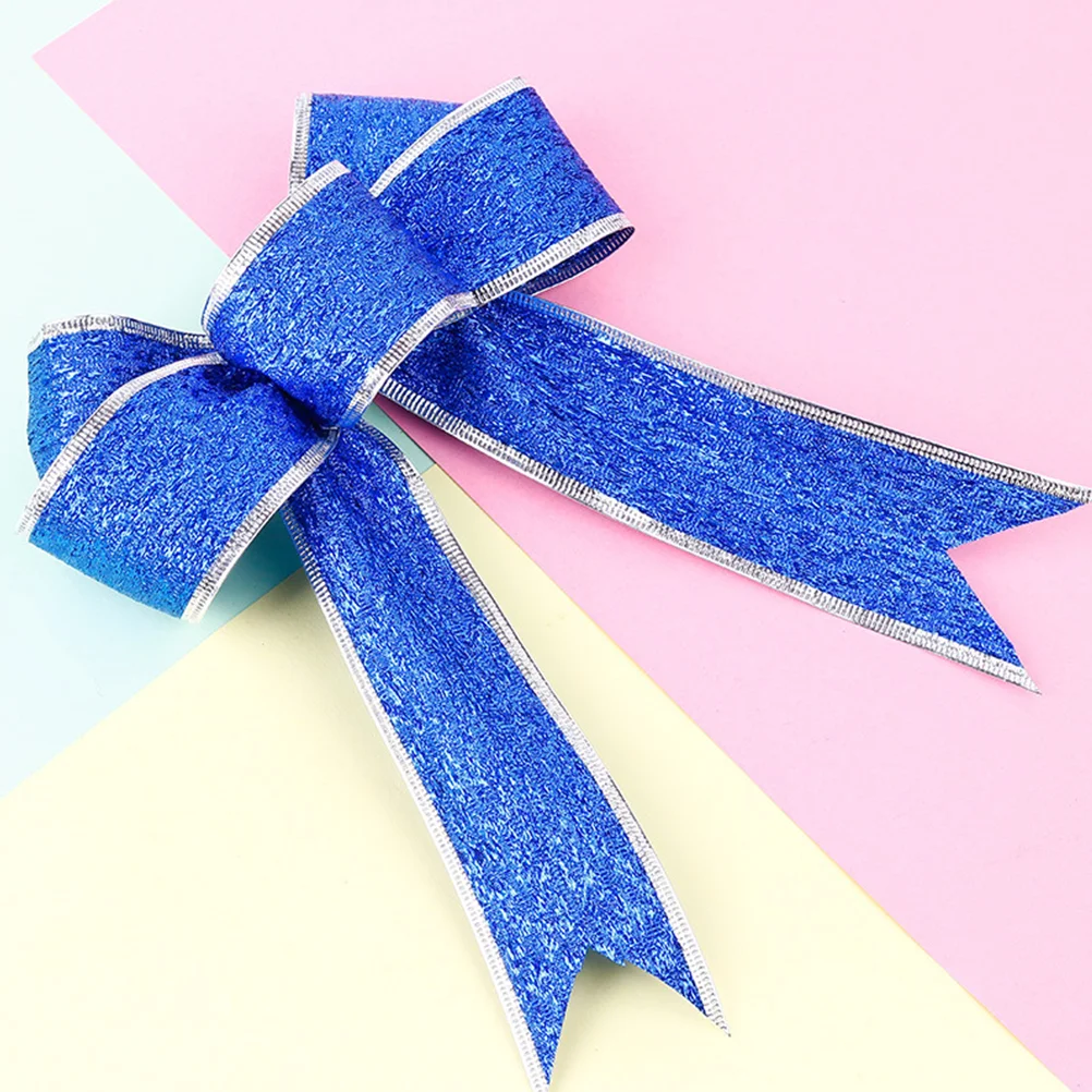 

Christmas Bow Bows Treeribbon Gift Ornaments Wreath Knots Knot Holiday Red Blue Glittering Topperbowknot Large Decorative