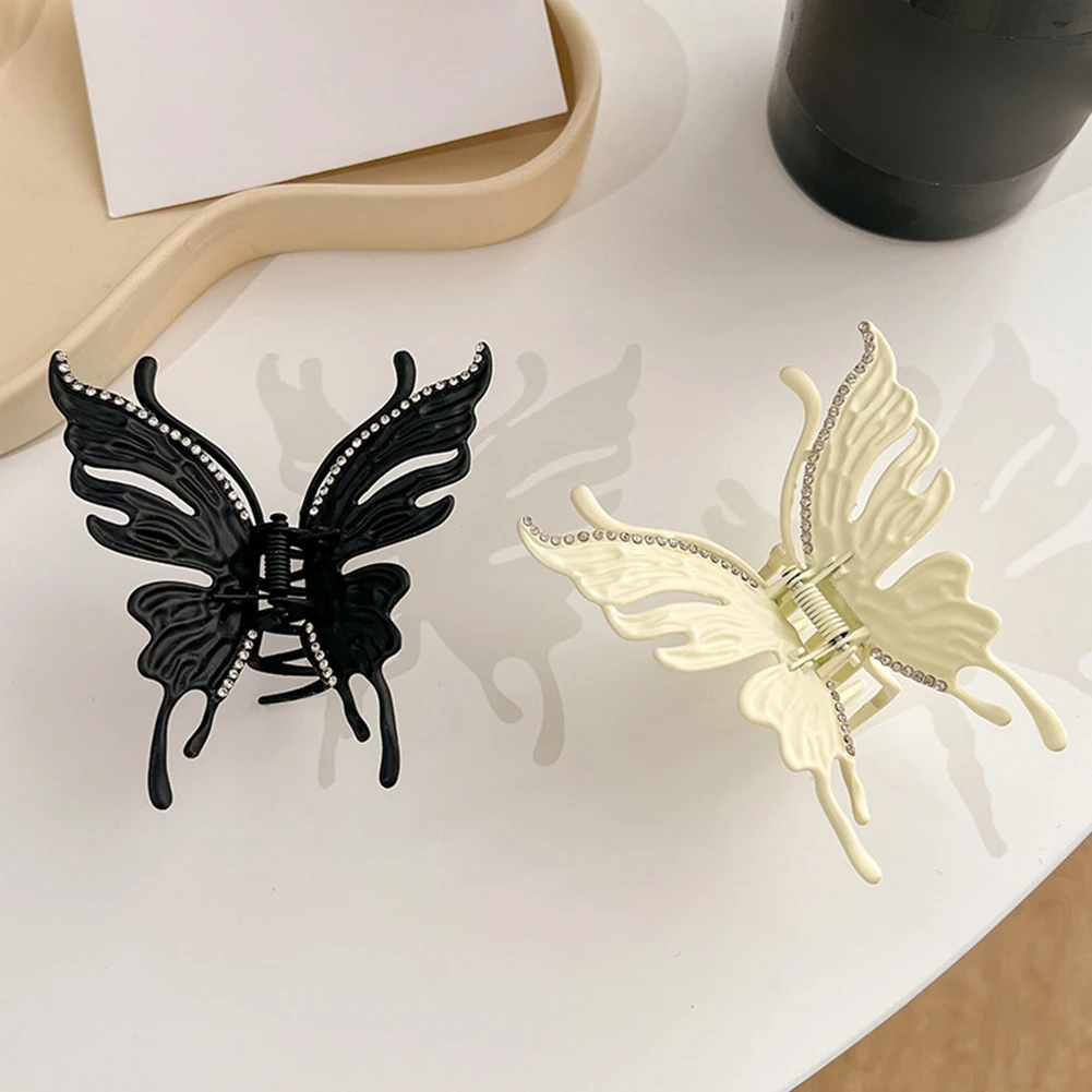 

Elegant Exquisite Rhinestone Butterfly Hair Claw Clips for Women Metal Hair Crab Barrette Headwear Woman Hair Clip Ponytail Clip