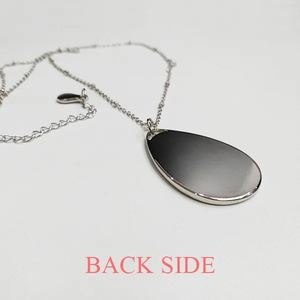 

Fluffy Giant Panda Animal Portrait Teardrop Shape Pendant Necklace Jewelry With Chain Decoration Gift