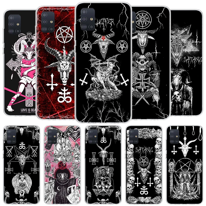 Чехол для телефона Pentagram 666 Demonic Satanic Cover Samsung A51 A41 A31 A21S A71 A50S A40 A30S A20E A10S A6 A7 A8 A9 Plus Soft Fu