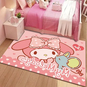 Cartoon Saniro Hello Kitty Carpet Sofa Bedroom My Melody Carpet Living Room Bedside Cinnamoroll Rug Kawaii Room Decor