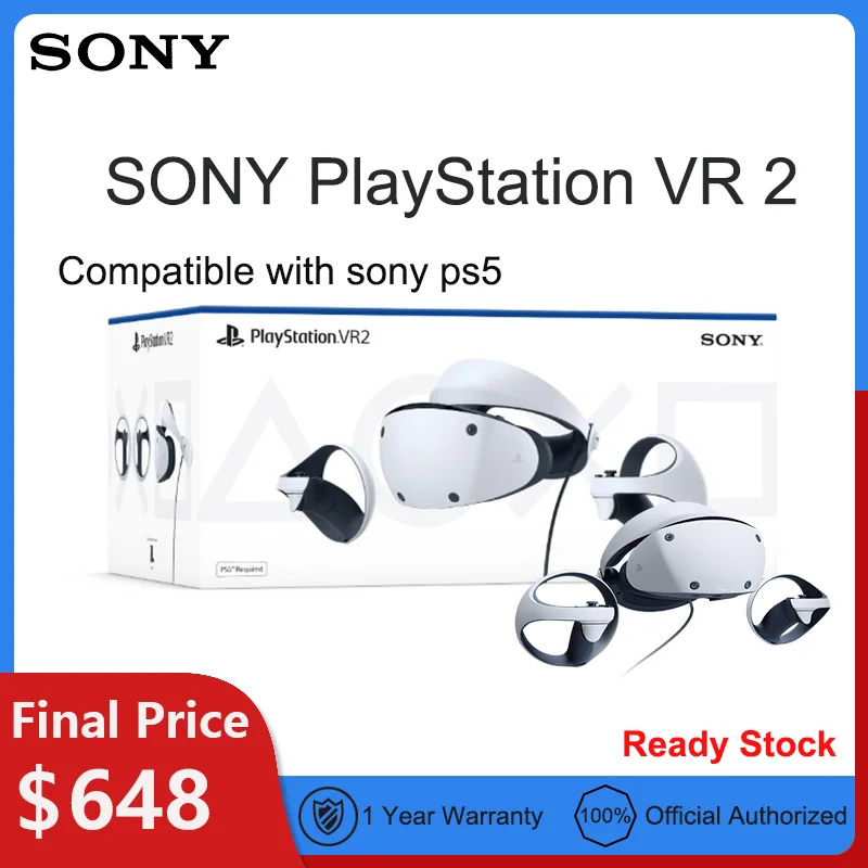 

Sony PlayStation VR2 Virtual Reality PS VR2 Headset 3D VR Glasses Communicate with PS5 Playstation 5 Sony PS5 PS VR Console