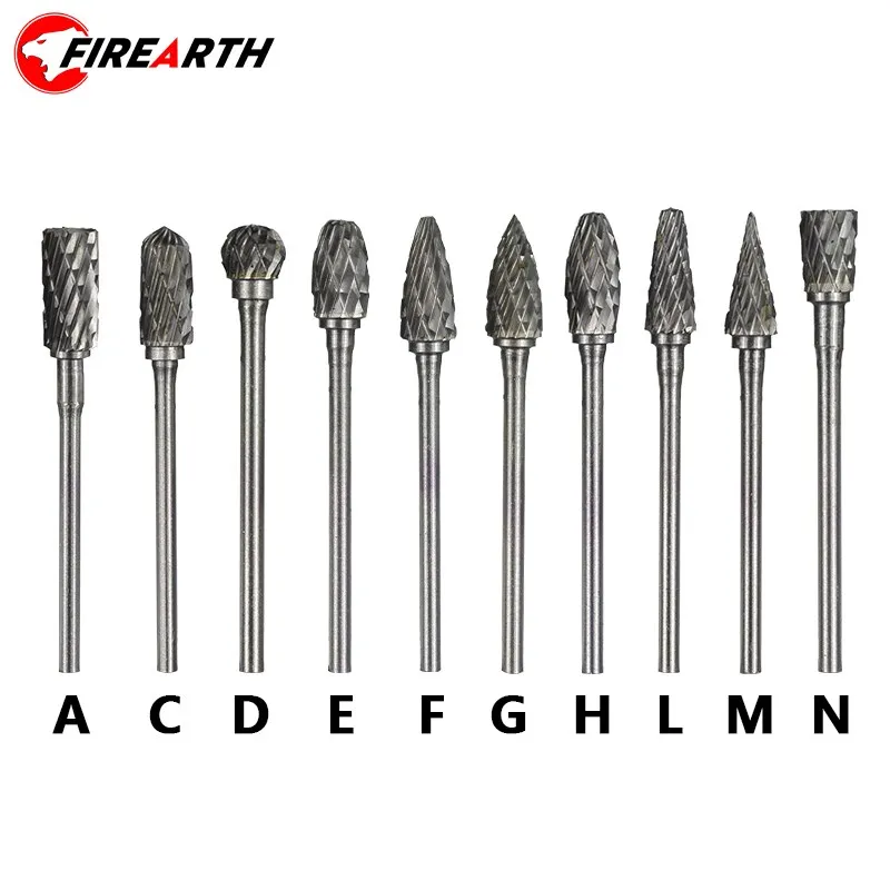 

10PCS Rotary File Tungsten Carbide Milling Cutter Double Cut Rotary Burrs for Dremel Rotary Abrasive for Manual Tools