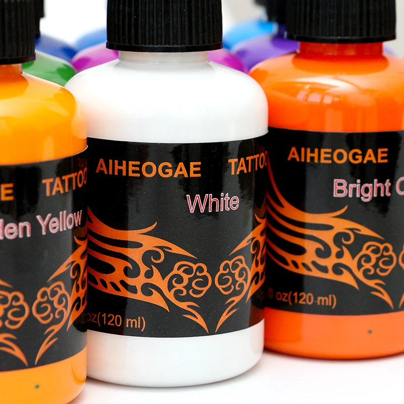 

1 Bottle Professional Tattoo Ink Pigment Set Body Art 120ml 14 Colors Black Tattoo Ink Permanent Makeup Paint Natural Tattoo