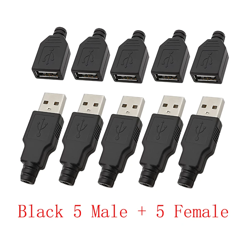 

LOCHEUK USB 2.0 Паяльные разъемы 4-контактные 10 шт.