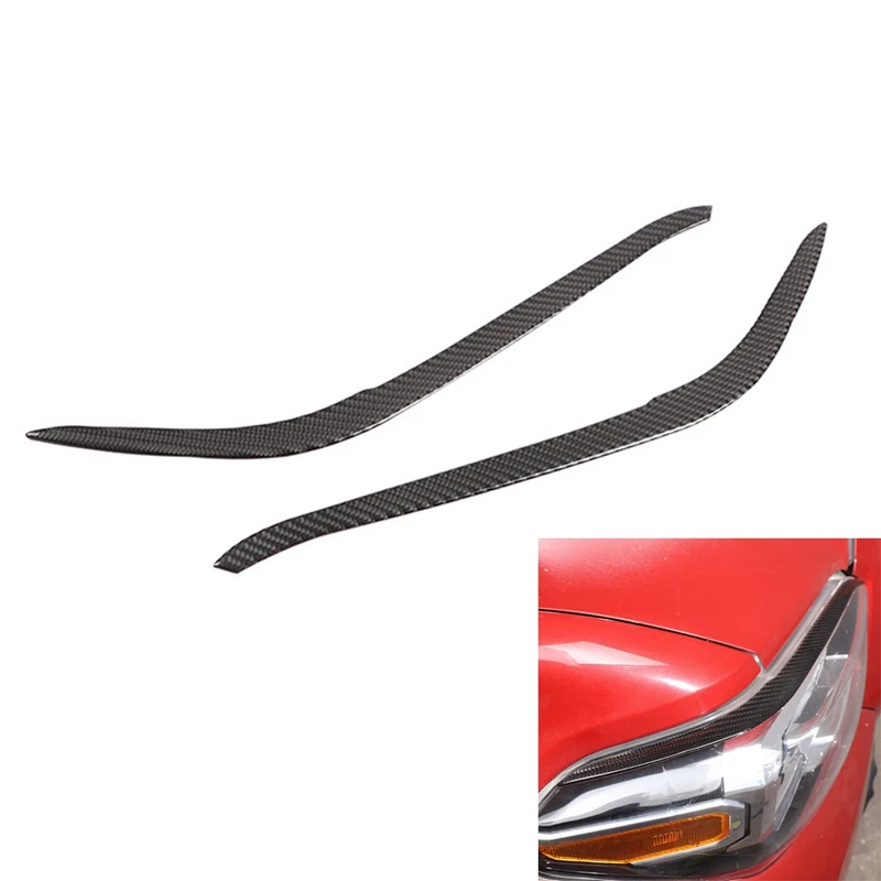 

Автомобильный налобный фонарь из углеродного волокна для бровей, век, накладки на ресницы, налсветильник фонарь, наклейки для Toyota Tacoma 2015-2020