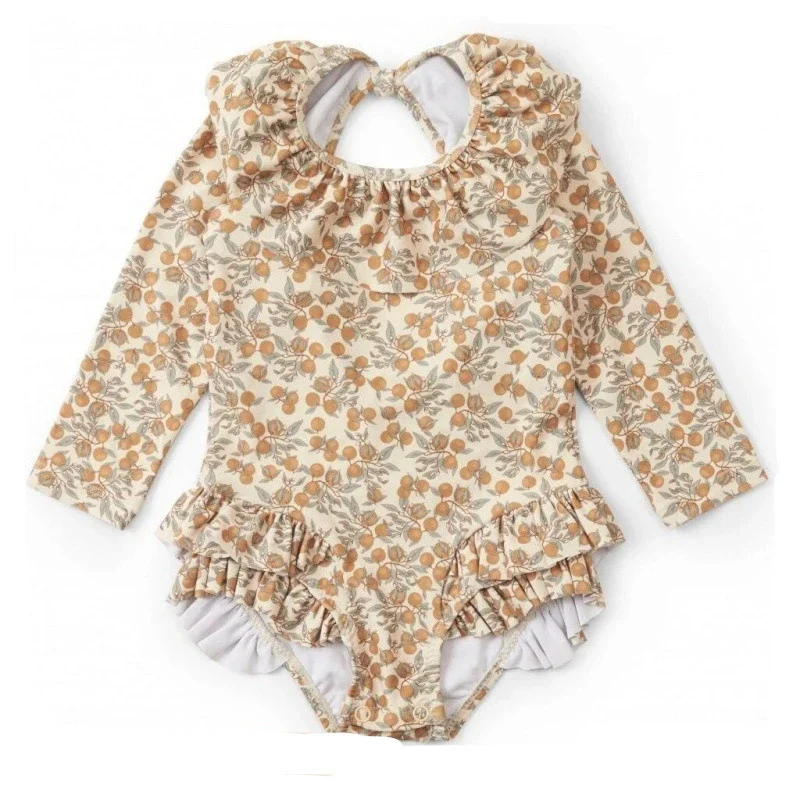 

Купальник для девочек, Модный Купальник из двух предметов для девочек, летняя пляжная одежда, детский купальный костюм, детский купальный костюм, бикини, комплект из 3 предметов