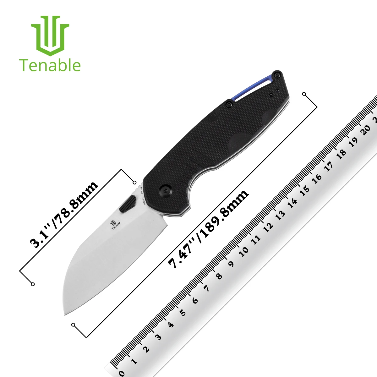 Фото Складные ножи Tenable T1022, модель 6, 3,1 дюйма, лезвие 14C28N + карбоновое волокно/миккартовая/G10/G-mascus, карманный нож для выживания, EDC №1
