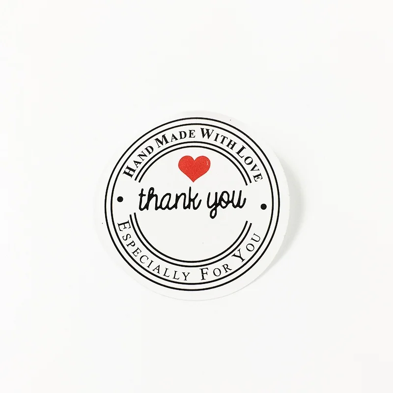 

100 шт./партия, наклейки с надписью Thank you