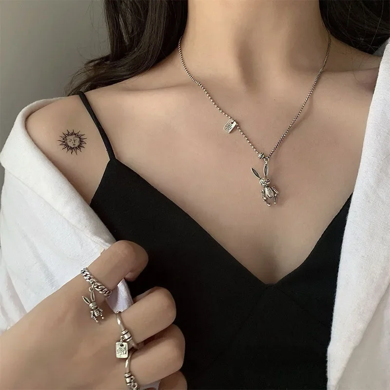 Многослойная одежда в стиле ретро кольца из серебра 925 пробы с кроликом и