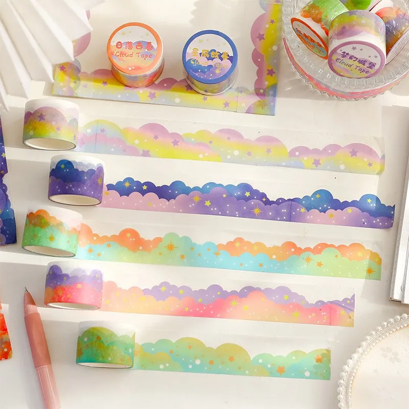 

Милые Облака Звезды DIY Washi лента искусственная фотография милые наклейки школьные канцелярские товары