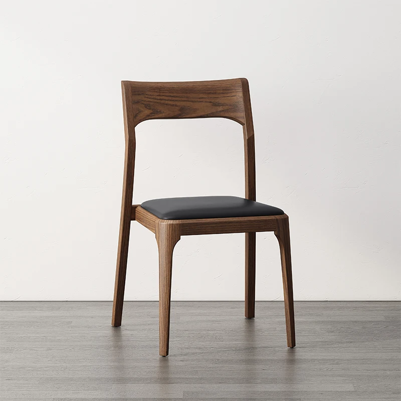 

Designer Nordic Dining Chairs Wood Leather Bedroom Design Chair Wooden Balcony Muebles Para El Hogar Dinning Table Set Furniture