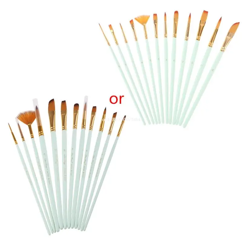 

12 шт. набор кистей для рисования для художника нейлоновые волосы акварель акриловая масляная живопись поставки Прямая поставка