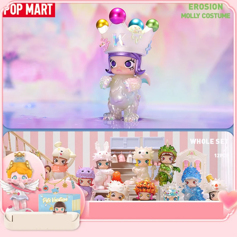 

POP MART Molly X INSTINCTOY Erosion Molly Costume Series Blind Box Kawaii Doll Action Figure Toy Collectible Model Mystery Box