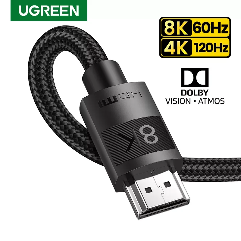 

NEW2023 Ugreen HDMI 2.1 Cable Ultra High-speed 8K/60Hz 4K/120Hz for Xiaomi Mi Box PS5 HDMI Splitter Cable HDMI Dolby Vision 48Gb