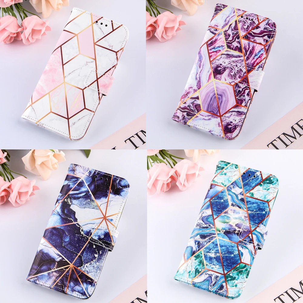 XSMAX Marble Case for Funda iPhone 11 12 13 Pro Max Mini iPhone 13 7 8 6 S Plus SE 2020 Case Magsafe Wallet Leather Flip Cover