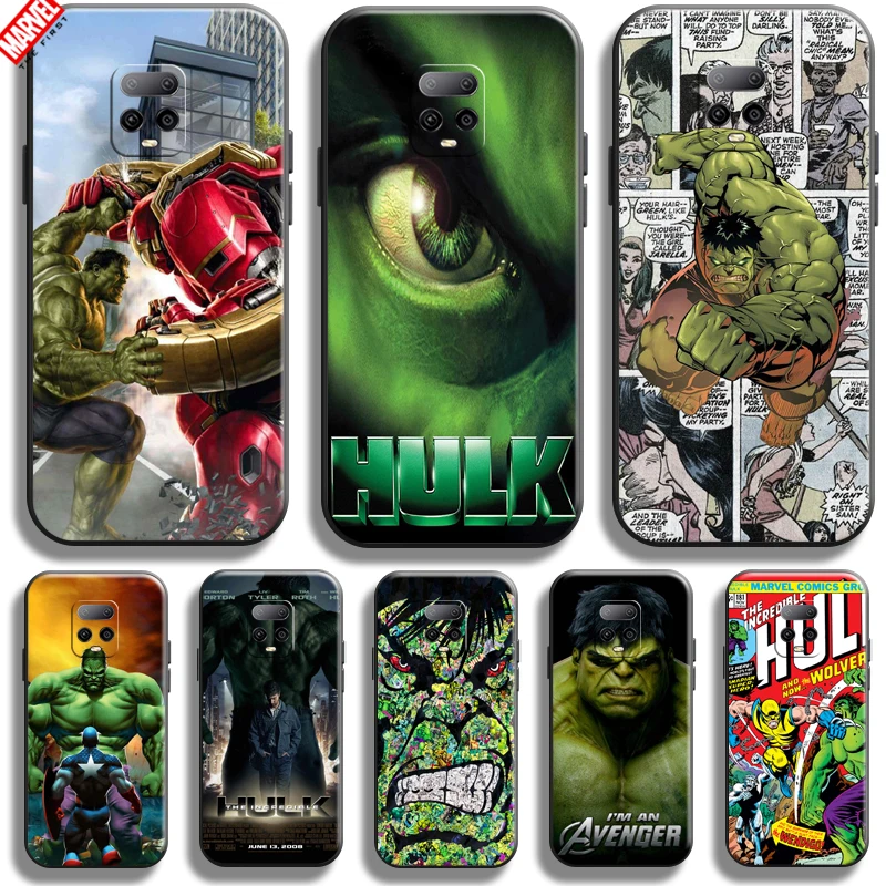 

Marvel Hulk Avengers For Xiaomi Redmi Note 10 Lite Phone Case 6.67 Inch Soft Silicon Coque Cover Black Funda Thor