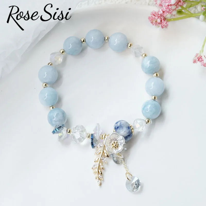 

Rose sisi Korean Style New Resort Style Charm Crystal Bracelet for women jewelry for women present for girl Bracelet female