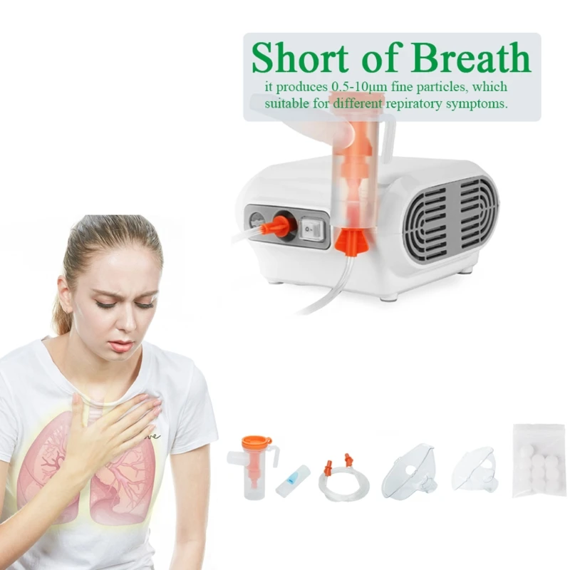 

Небулайзер, трубки и мундштуки, комплект аксессуаров для детей и взрослых, домашний дорожный многоразовый небулайзер, сменный комплект, Пря...