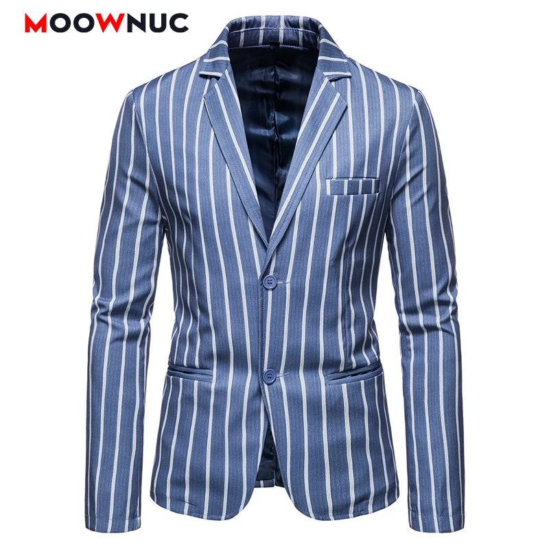 

Autumn Spring Casual Blazers for Men 2022 Suits Fashion New Coats Solid Wedding Brand MOOWNUC Bridegroom's Costume Prom Party