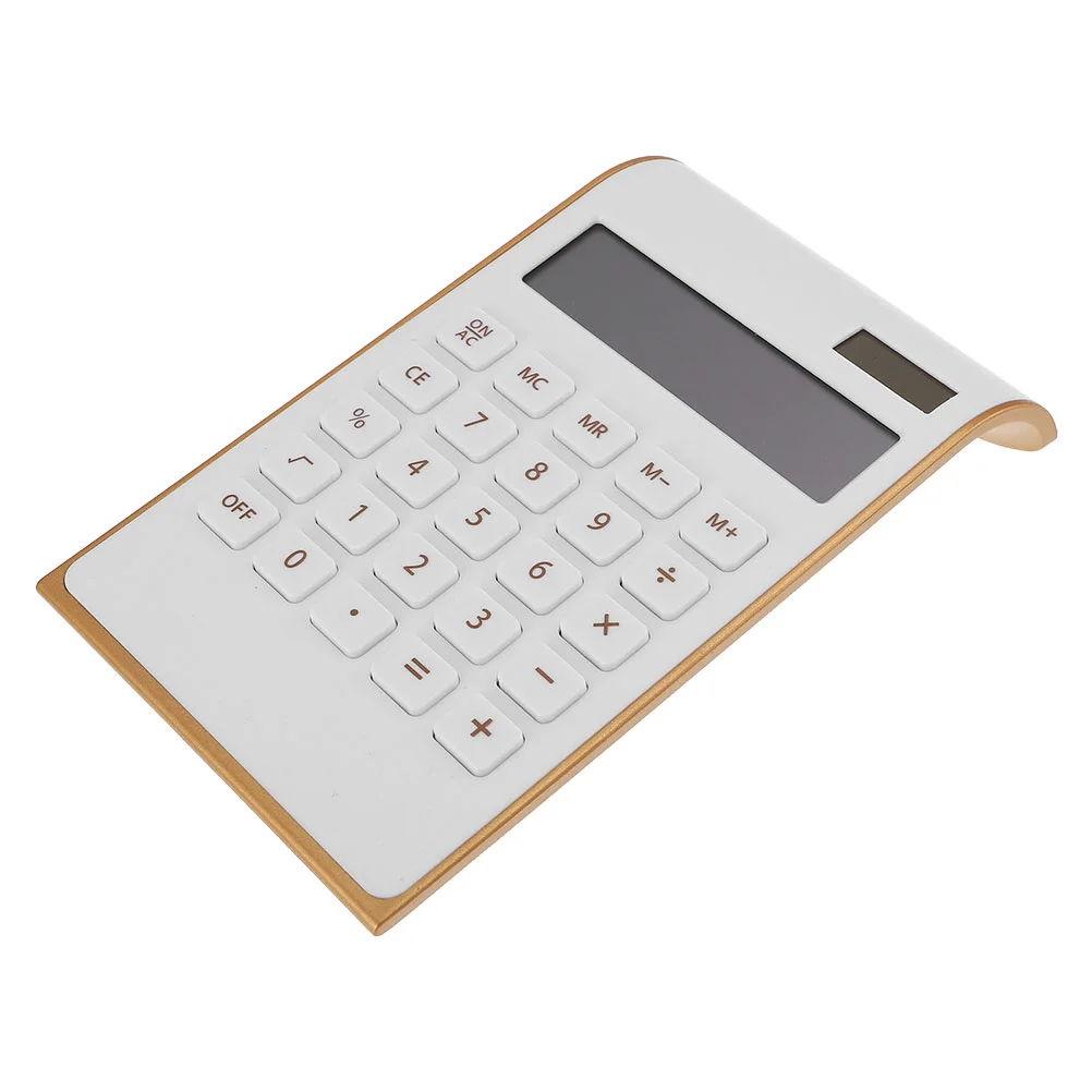 

Calculator Solar Office Calculators Desk Gold Basic Kids Desktop Supplies Student Electronic Minithin Business Portable School