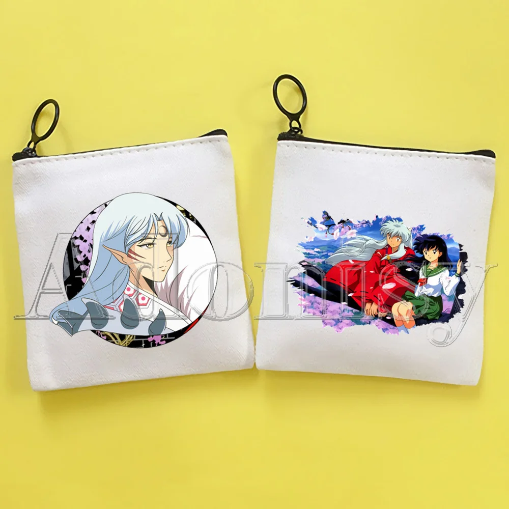 Inuyasha New Women's Bag Pure White Bag Handmade Cloth Bag Coin Purse Whiteboard  Bag Handbag