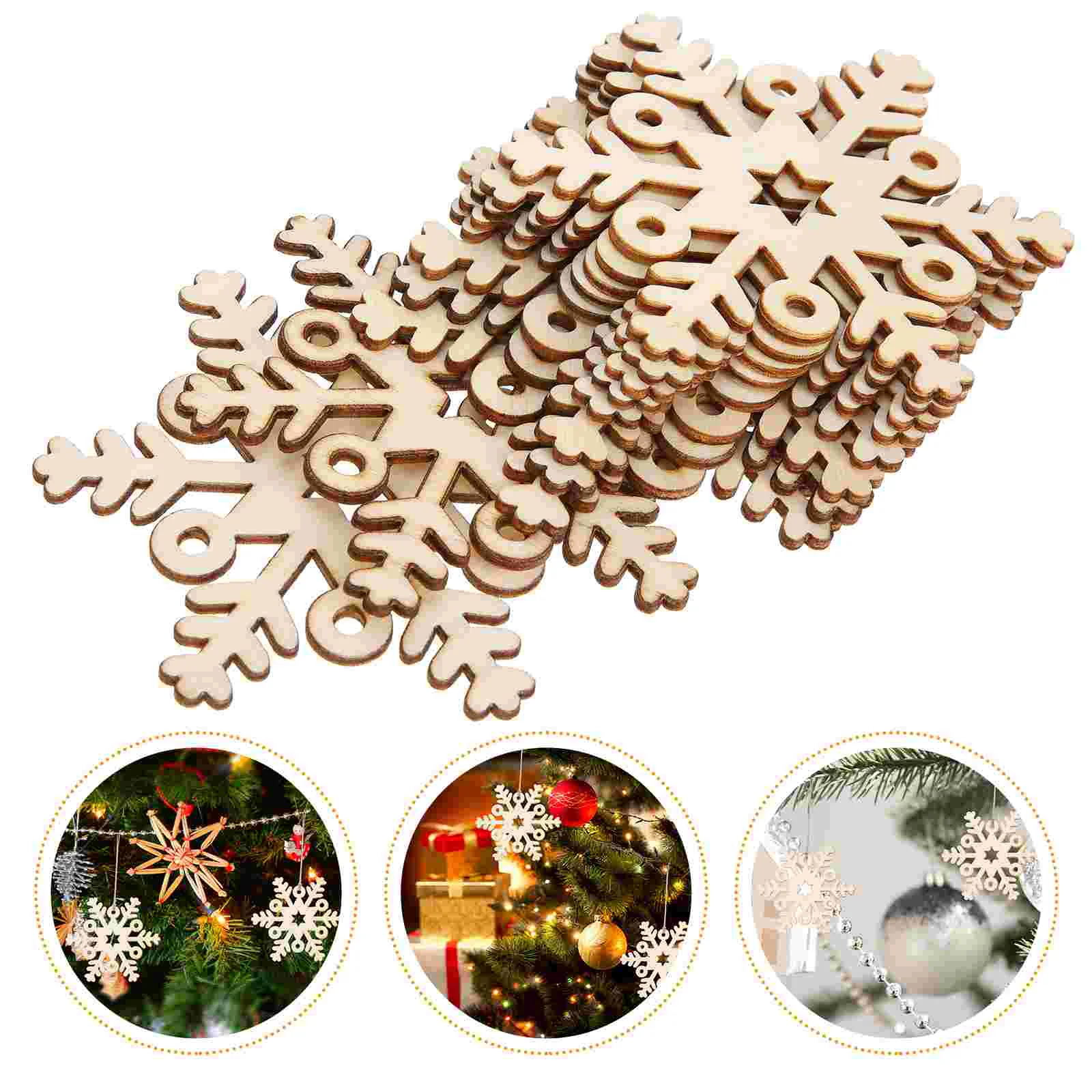 

30pcs Hollow Snowflakes Ornaments Christmas Party Hanging Decorations