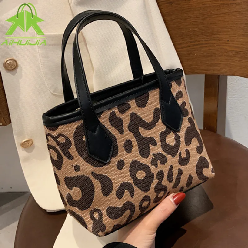

Модные сумки с леопардовым принтом для женщин, новинка 2022, Женская Повседневная сумка через плечо, модная сумка-тоут для покупок, Сумки Sac A ...
