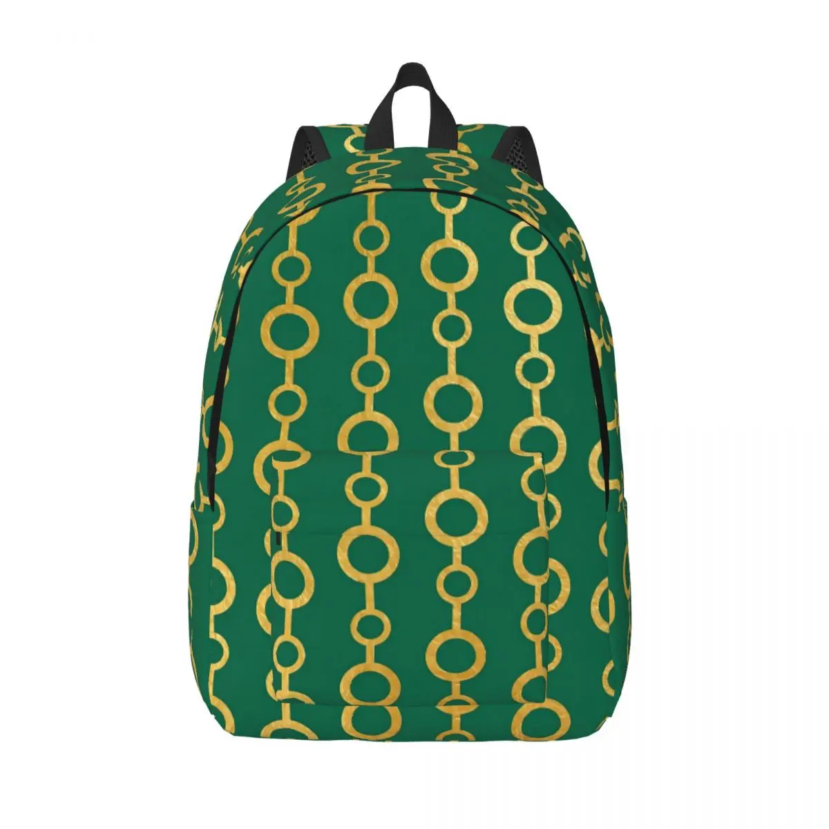 

Gold Chain Print Backpack Retro Print Streetwear Backpacks Men Trekking Breathable School Bags Designer Rucksack