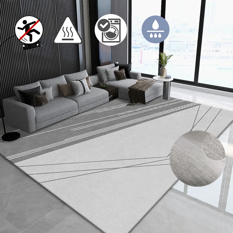 

Ковры для гостиной, Современное украшение для дома, легкий роскошный большой коврик, Мягкий Нескользящий Декоративный Напольный коврик для...